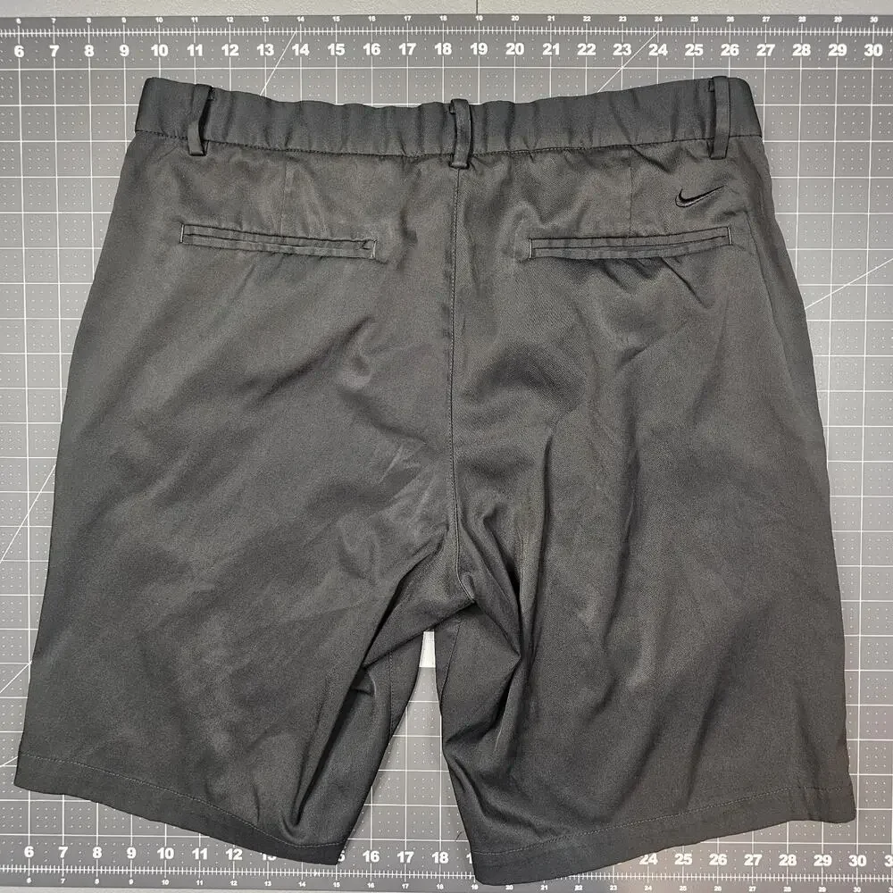Nike Golf Shorts Mens 34x10 Black Dri Fit Standar Performance Preppy Casual